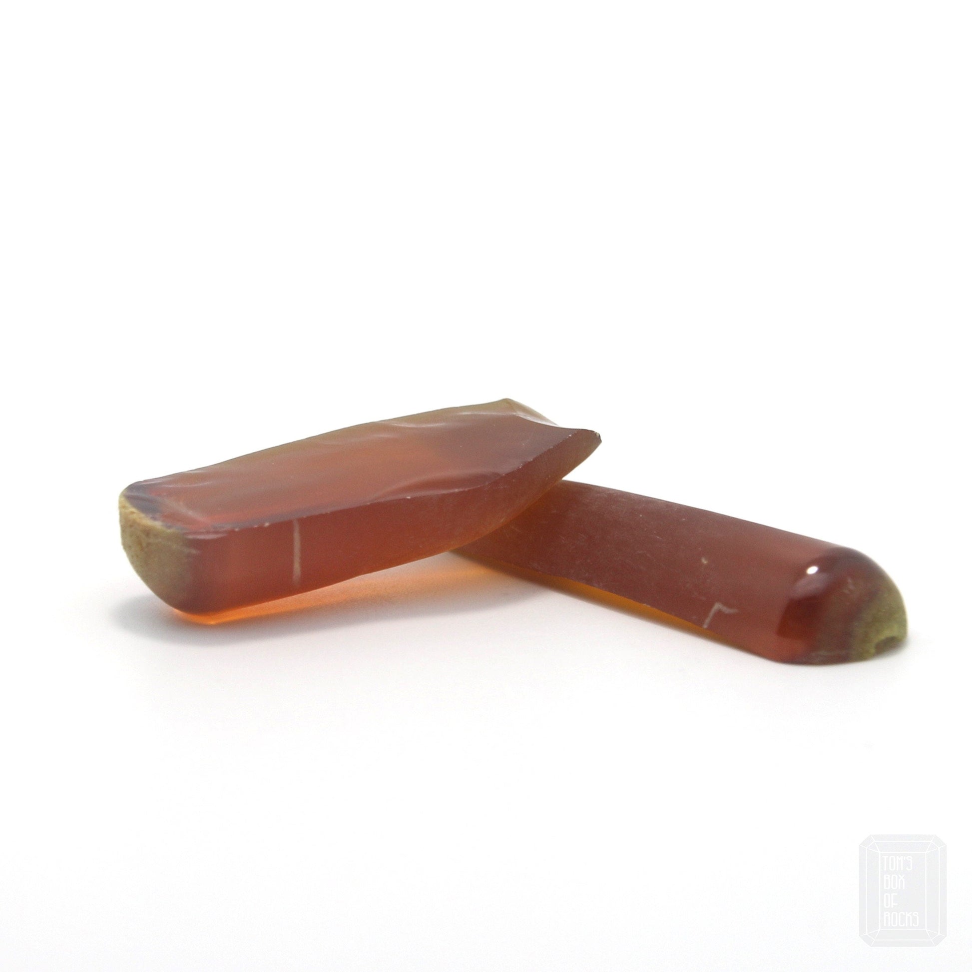 Djeva Imperial Topaz #25SP Lab Created Corundum Sapphire Faceting Rough for Gem Cutting - DISCONTINUED - Various Sizes - Split Boule #BEGIN