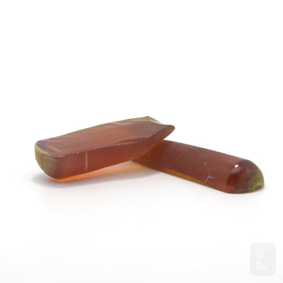 Djeva Imperial Topaz #25SP Lab Created Corundum Sapphire Faceting Rough for Gem Cutting - DISCONTINUED - Various Sizes - Split Boule #BEGIN