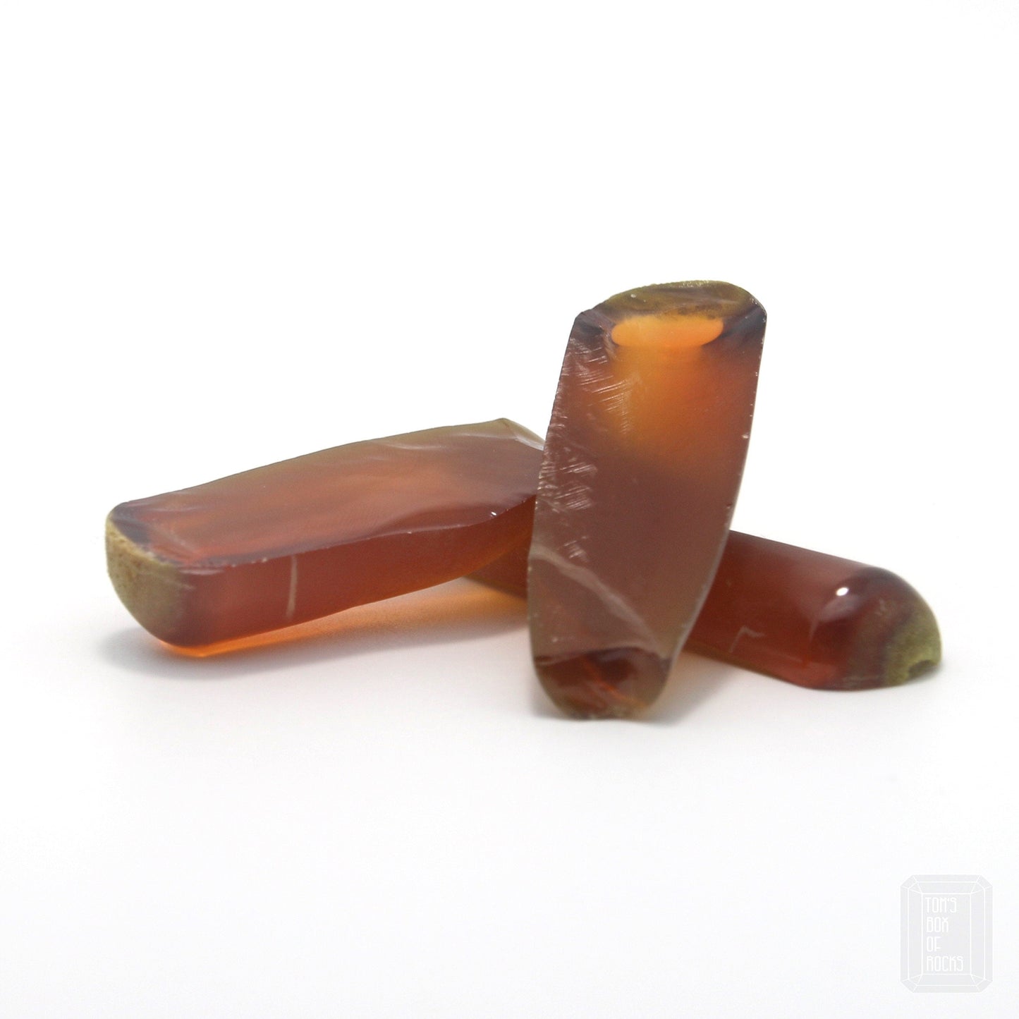 Djeva Imperial Topaz #25SP Lab Created Corundum Sapphire Faceting Rough for Gem Cutting - DISCONTINUED - Various Sizes - Split Boule #BEGIN