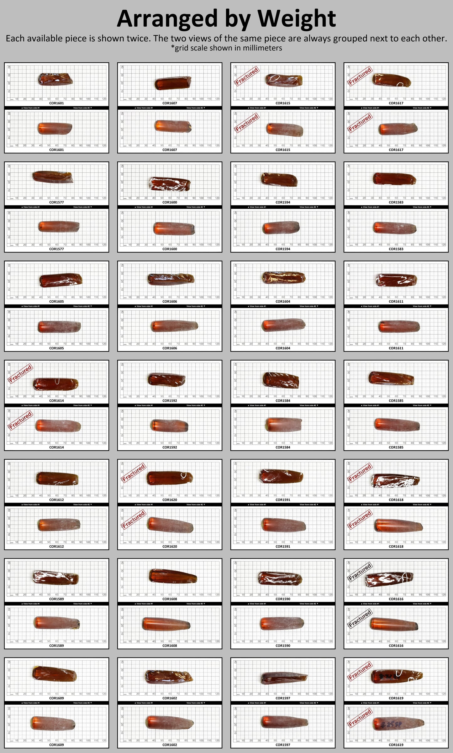 Djeva Imperial Topaz #25SP Lab Created Corundum Sapphire Faceting Rough for Gem Cutting - DISCONTINUED - Various Sizes - Split Boule #BEGIN