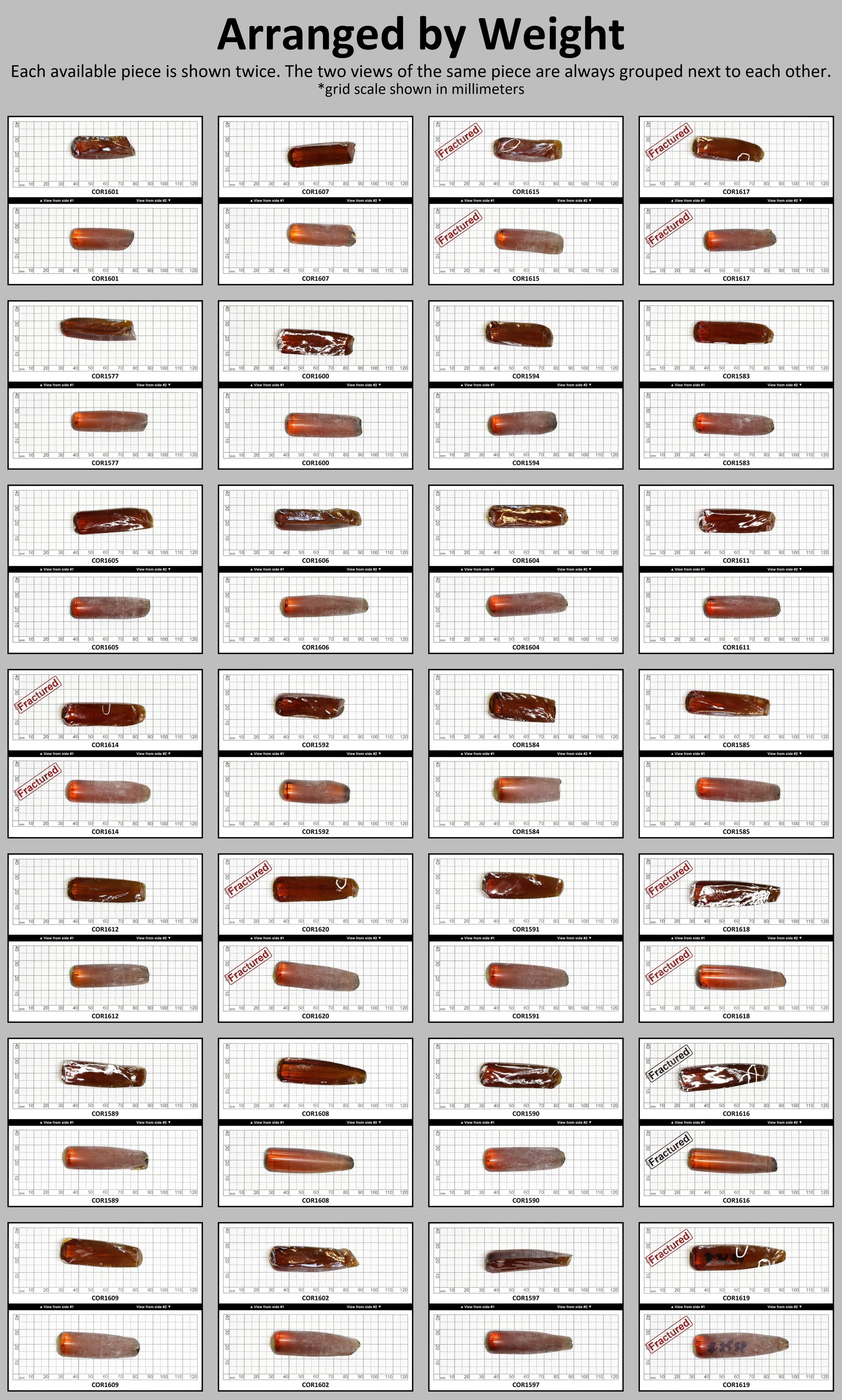 Djeva Imperial Topaz #25SP Lab Created Corundum Sapphire Faceting Rough for Gem Cutting - DISCONTINUED - Various Sizes - Split Boule #BEGIN