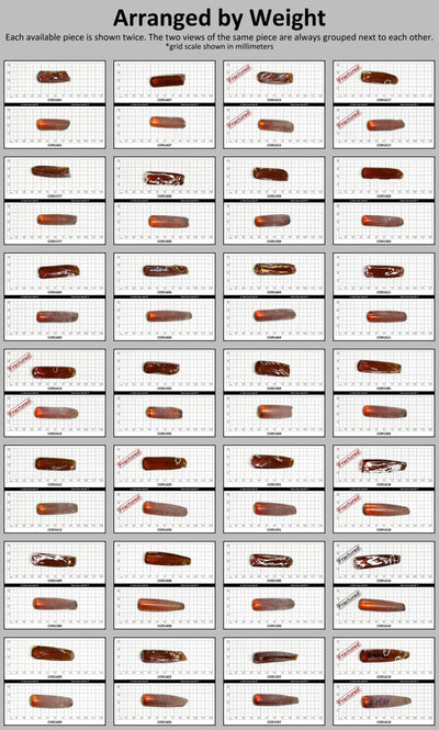 Djeva Imperial Topaz #25SP Lab Created Corundum Sapphire Faceting Rough for Gem Cutting - DISCONTINUED - Various Sizes - Split Boule #BEGIN