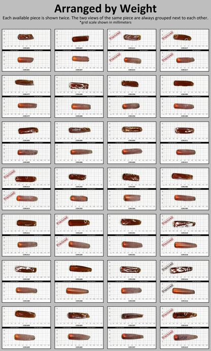 Djeva Imperial Topaz #25SP Lab Created Corundum Sapphire Faceting Rough for Gem Cutting - DISCONTINUED - Various Sizes - Split Boule #BEGIN