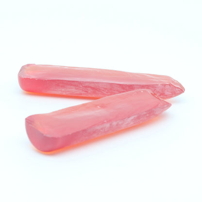 Djeva Padparadscha #55SP Lab Created Corundum Sapphire Faceting Rough for Gem Cutting - DISCONTINUED - Various Sizes - Split Boule #BEGIN