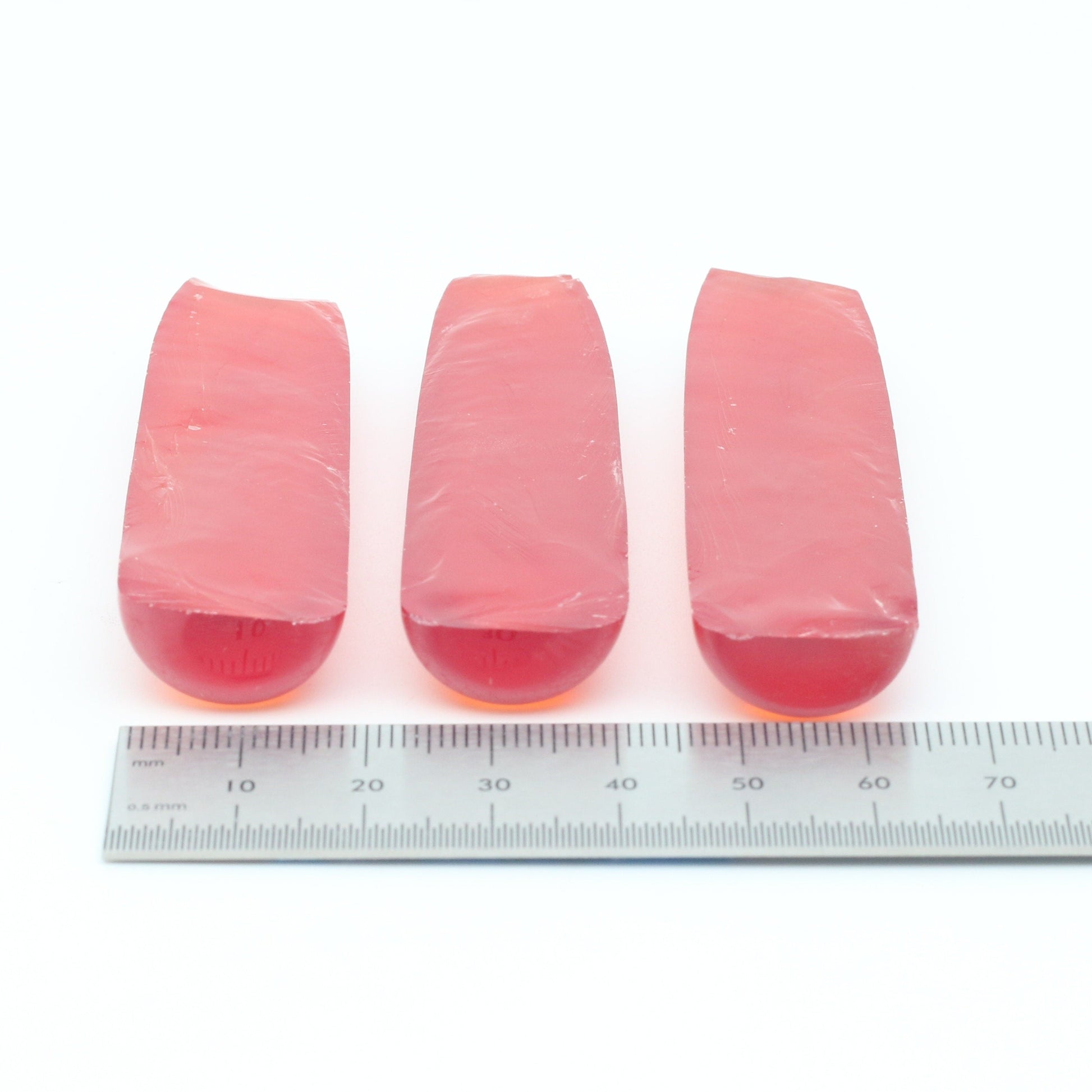 Djeva Padparadscha #55SP Lab Created Corundum Sapphire Faceting Rough for Gem Cutting - DISCONTINUED - Various Sizes - Split Boule #BEGIN