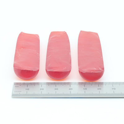Djeva Padparadscha #55SP Lab Created Corundum Sapphire Faceting Rough for Gem Cutting - DISCONTINUED - Various Sizes - Split Boule #BEGIN