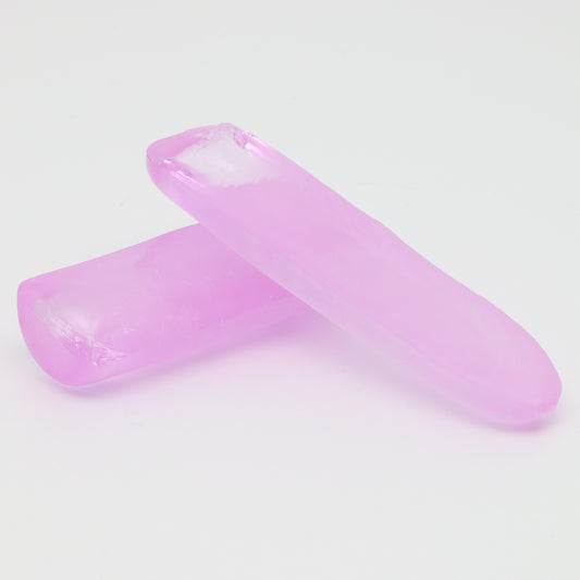 Djeva Very Light Pink #1 Lab Created Corundum Sapphire Faceting Rough for Gem Cutting - DISCONTINUED - Various Sizes - Split Boule #BEGIN