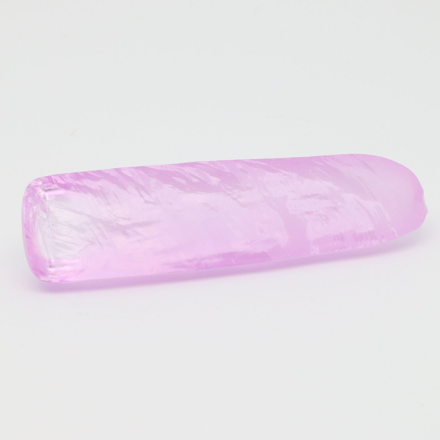Djeva Very Light Pink #1 Lab Created Corundum Sapphire Faceting Rough for Gem Cutting - DISCONTINUED - Various Sizes - Split Boule #BEGIN