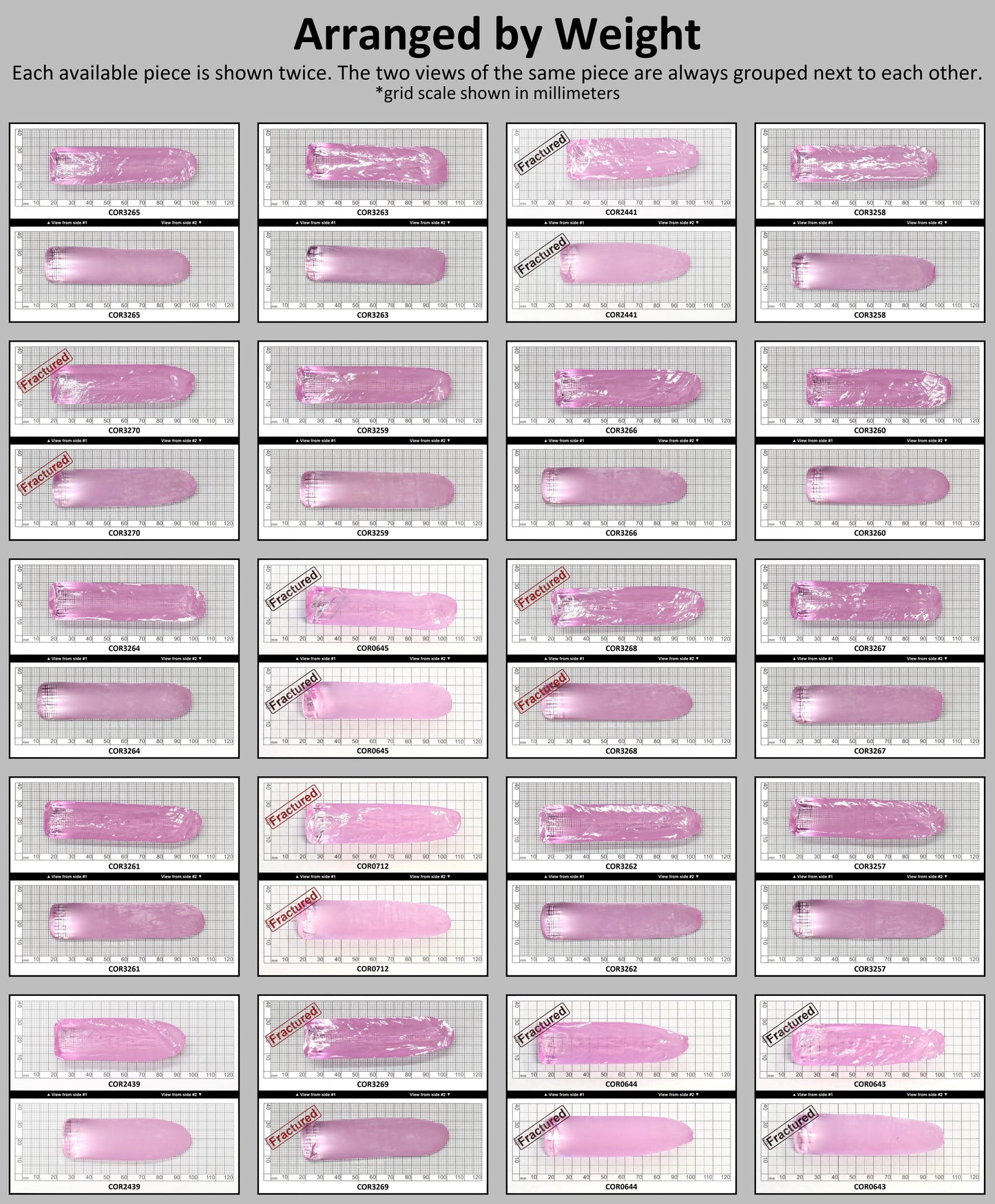 Djeva Very Light Pink #1 Lab Created Corundum Sapphire Faceting Rough for Gem Cutting - DISCONTINUED - Various Sizes - Split Boule #BEGIN