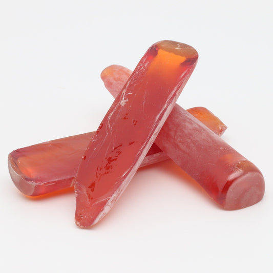 Djeva Yellow Danburite #50SP Lab Created Corundum Sapphire Faceting Rough for Gem Cutting - DISCONTINUED - Various Sizes - Split Boule #BEGIN