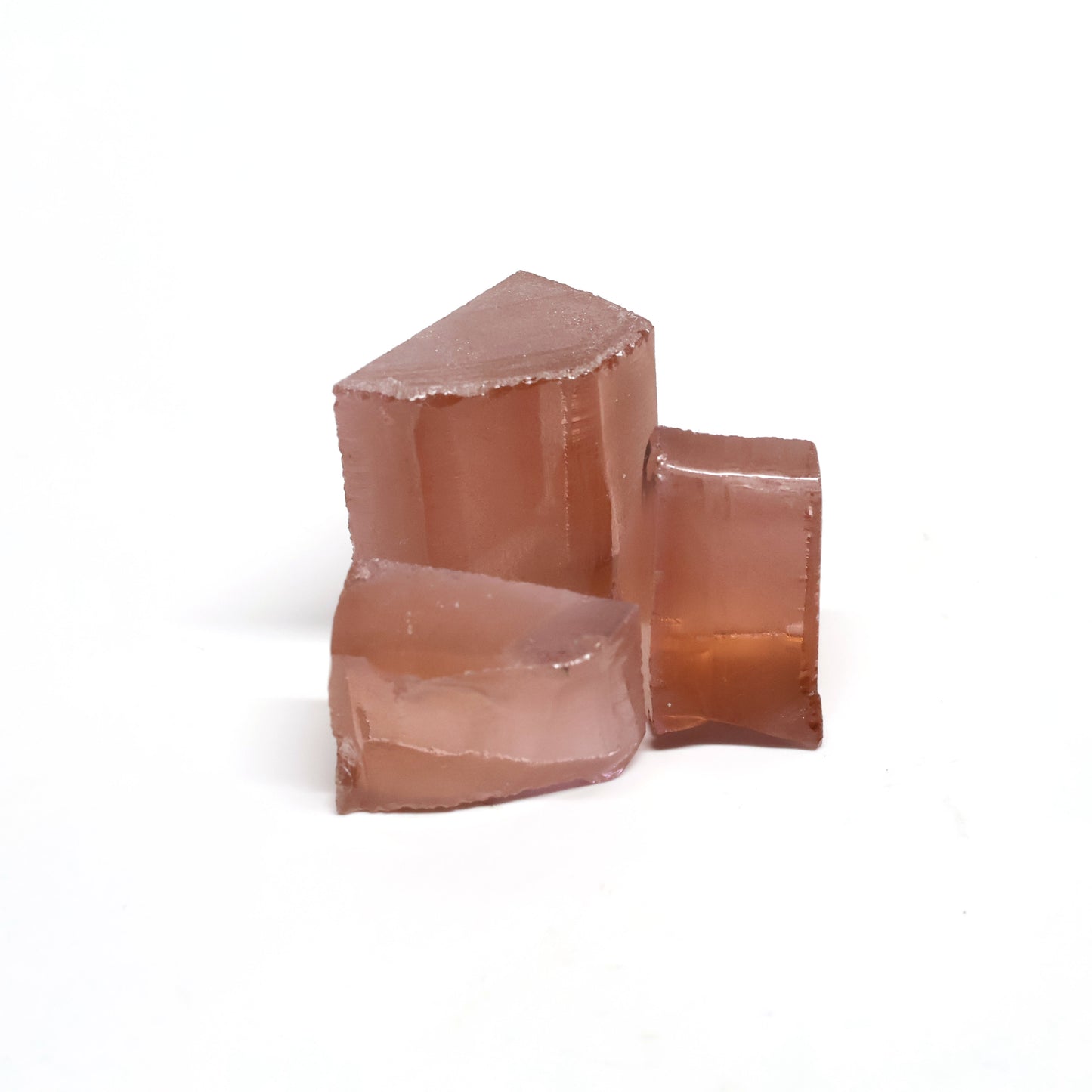 Dusty Peach YAG Faceting Rough for Gem Cutting - Various Sizes #BEGIN