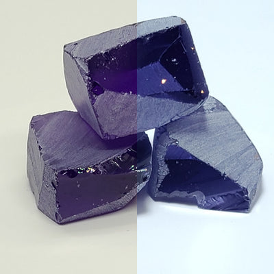 Nanosital Simulated Color Changing Lab Created Faceting Rough for Gem Cutting - #E-114 - Various Sizes : #BEGIN