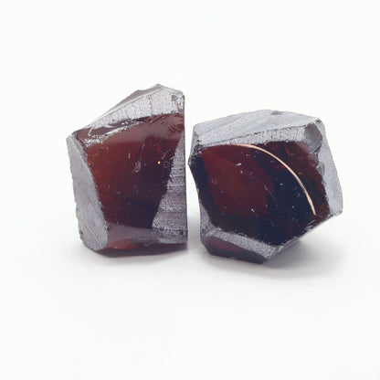 Nanosital Simulated Cognac Garnet Lab Created Faceting Rough for Gem Cutting - #E-120 - Various Sizes : #BEGIN