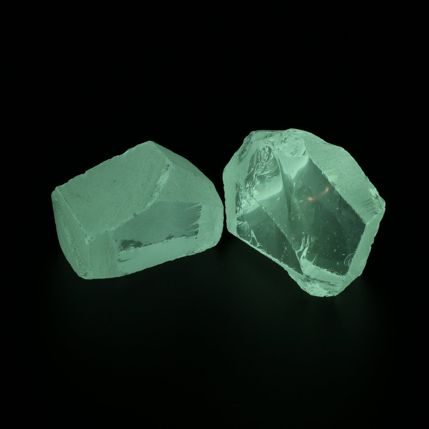 UV Reactive Nanosital #E-137 Lab Created Faceting Rough for Gem Cutting - Various Sizes : #BEGIN