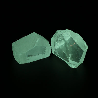 UV Reactive Nanosital #E-137 Lab Created Faceting Rough for Gem Cutting - Various Sizes : #BEGIN