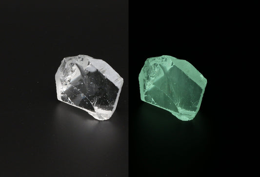 UV Reactive Nanosital #E-137 Lab Created Faceting Rough for Gem Cutting - Various Sizes : #BEGIN