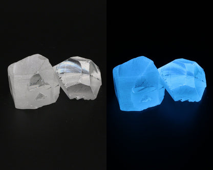UV Reactive Nanosital #E-272 Lab Created Faceting Rough for Gem Cutting - Various Sizes : #BEGIN