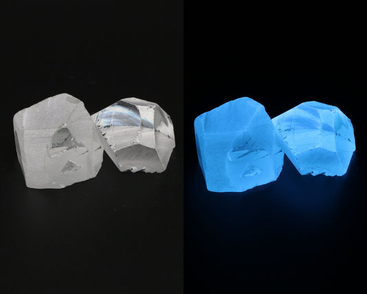 UV Reactive Nanosital #E-272 Lab Created Faceting Rough for Gem Cutting - Various Sizes : #BEGIN