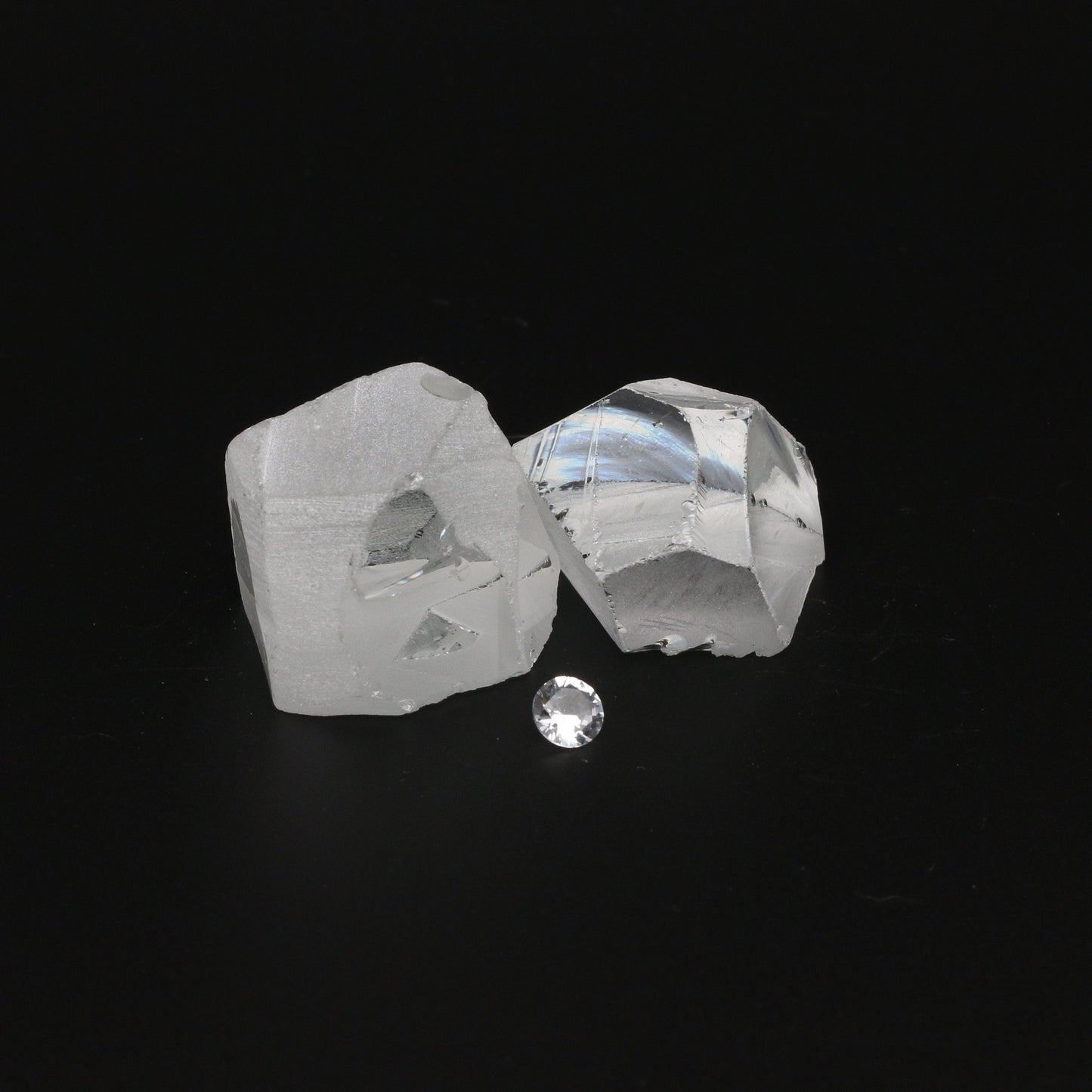 UV Reactive Nanosital #E-272 Lab Created Faceting Rough for Gem Cutting - Various Sizes : #BEGIN