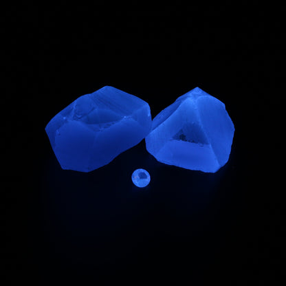 UV Reactive Nanosital #E-273 Lab Created Faceting Rough for Gem Cutting - Various Sizes : #BEGIN