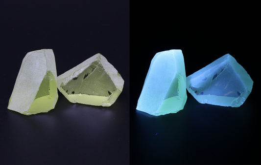 UV Reactive Nanosital #E-274 Lab Created Faceting Rough for Gem Cutting - Various Sizes : #BEGIN