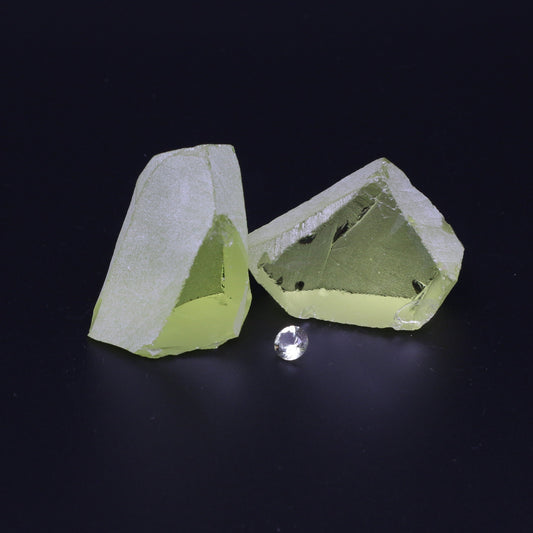 UV Reactive Nanosital #E-274 Lab Created Faceting Rough for Gem Cutting - Various Sizes : #BEGIN