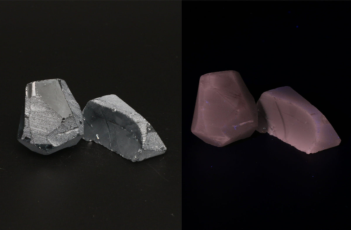 UV Reactive Nanosital #E-441 Lab Created Faceting Rough for Gem Cutting - Various Sizes : #BEGIN