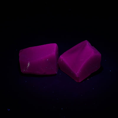 UV Reactive Nanosital #E-459 Lab Created Faceting Rough for Gem Cutting - Various Sizes : #BEGIN