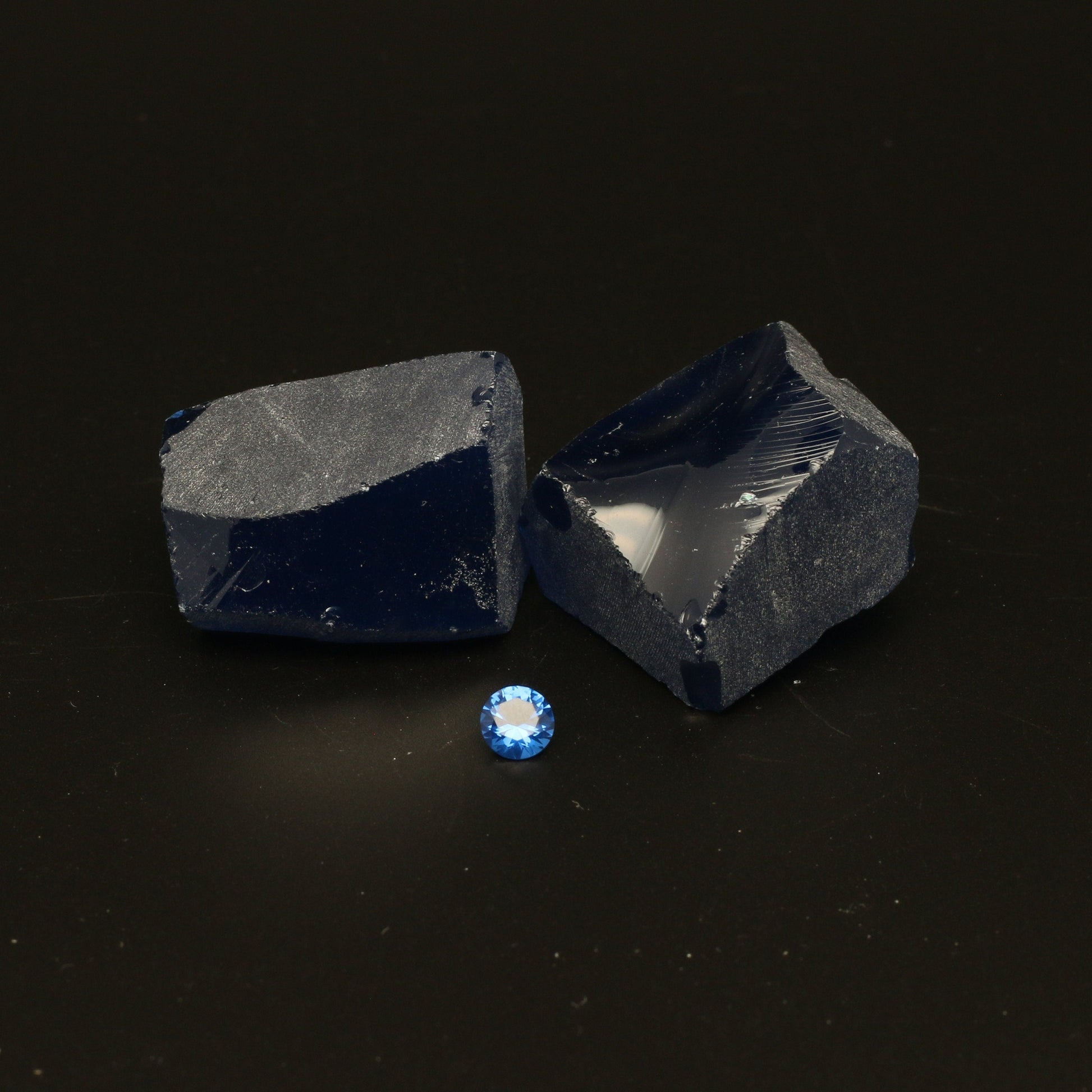 UV Reactive Nanosital #E-459 Lab Created Faceting Rough for Gem Cutting - Various Sizes : #BEGIN