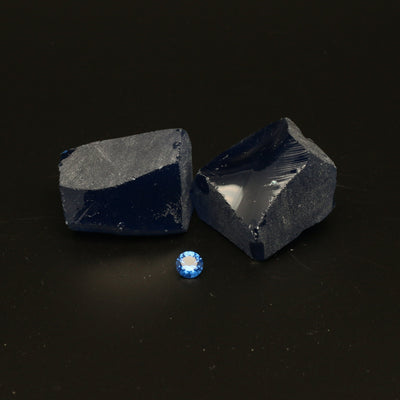UV Reactive Nanosital #E-459 Lab Created Faceting Rough for Gem Cutting - Various Sizes : #BEGIN