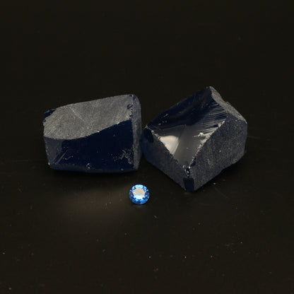 UV Reactive Nanosital #E-459 Lab Created Faceting Rough for Gem Cutting - Various Sizes : #BEGIN