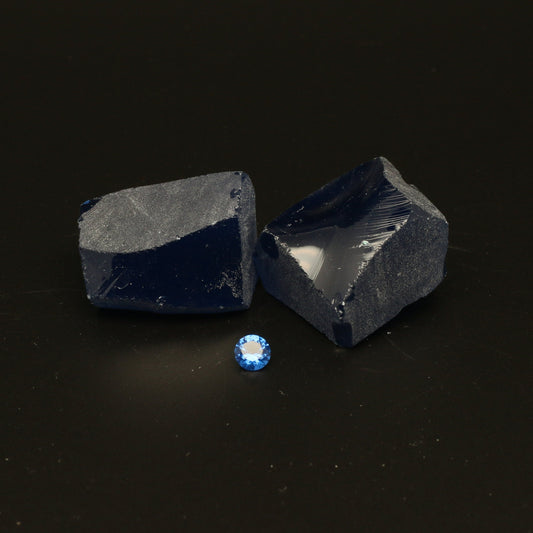 UV Reactive Nanosital #E-459 Lab Created Faceting Rough for Gem Cutting - Various Sizes : #BEGIN