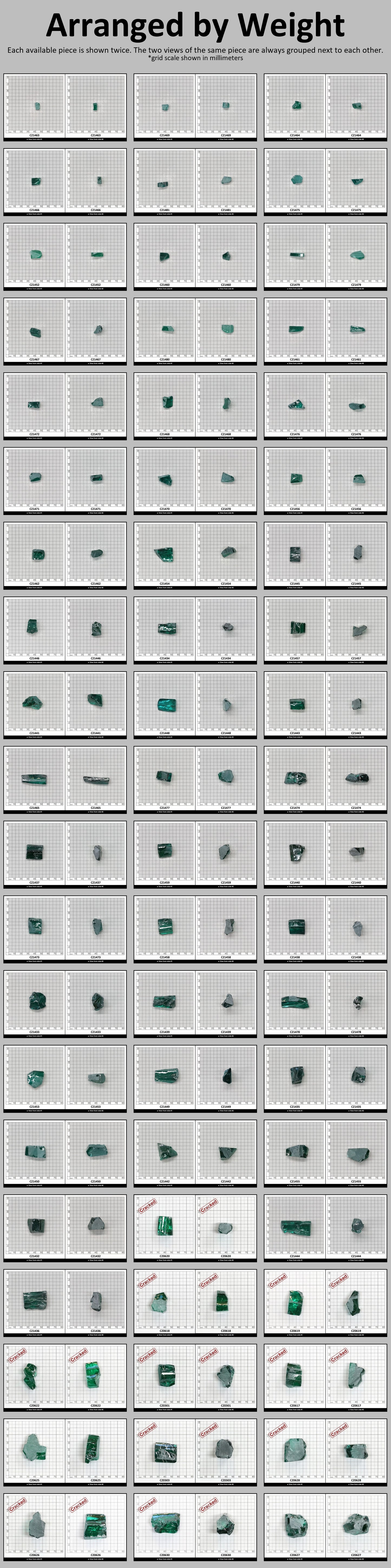 Emerald (Blueish) Cubic Zirconia Faceting Rough for Gem Cutting - Various Sizes #BEGIN