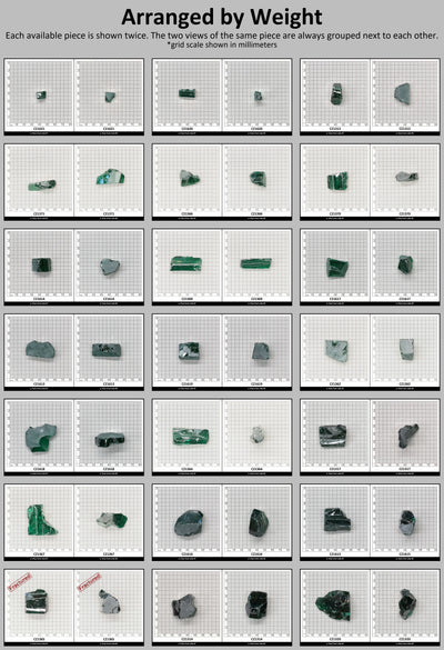 Emerald Cubic Zirconia Faceting Rough for Gem Cutting - Various Sizes #BEGIN