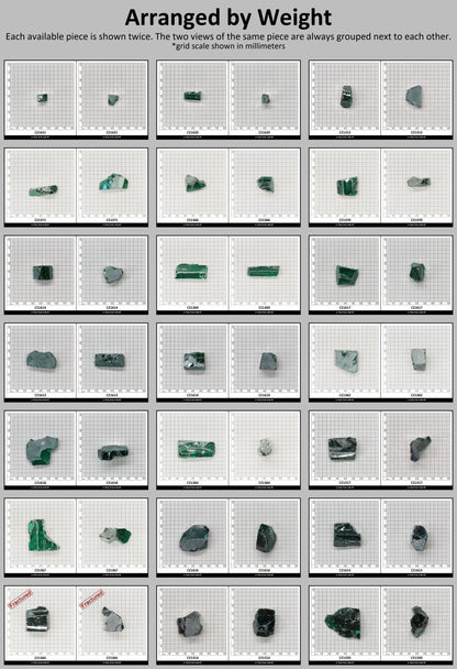 Emerald Cubic Zirconia Faceting Rough for Gem Cutting - Various Sizes #BEGIN