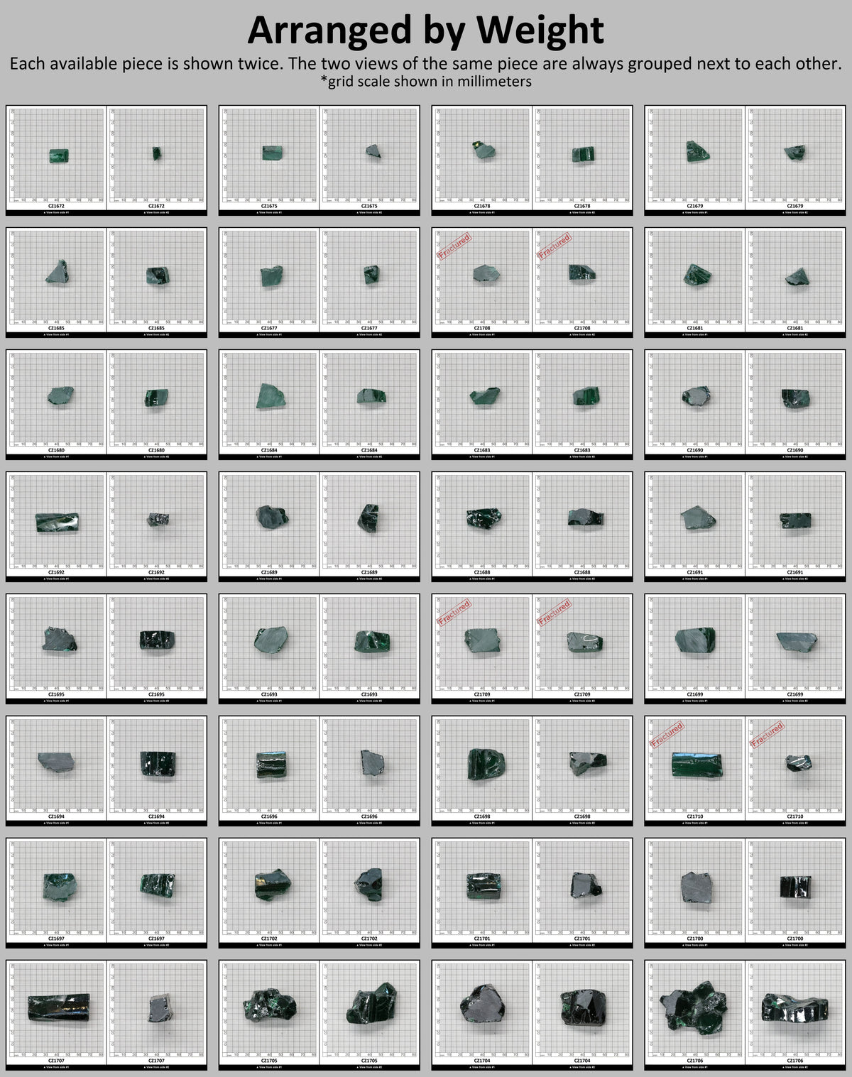 Emerald Cubic Zirconia Faceting Rough for Gem Cutting - Various Sizes : #BEGIN