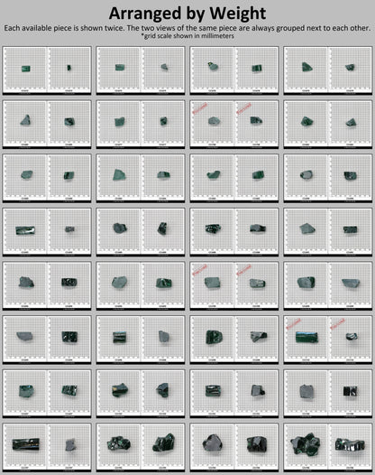Emerald Cubic Zirconia Faceting Rough for Gem Cutting - Various Sizes : #BEGIN