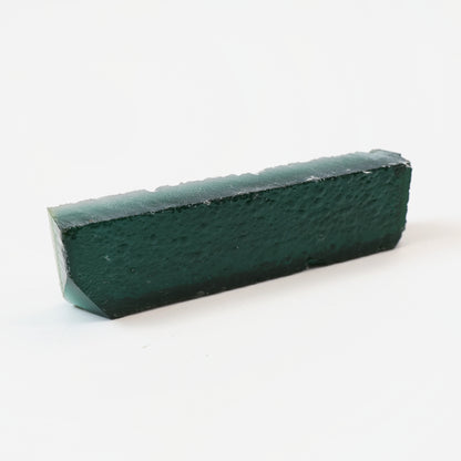 Emerald Green Hydrothermal Synthetic Quartz - Lab Created Faceting Rough : #BEGIN