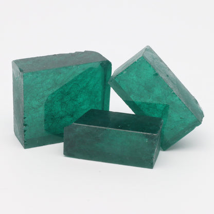 Nanosital Simulated Emerald (Included)  Lab Created Faceting Rough for Gem Cutting - #Z-22- Various Sizes #BEGIN