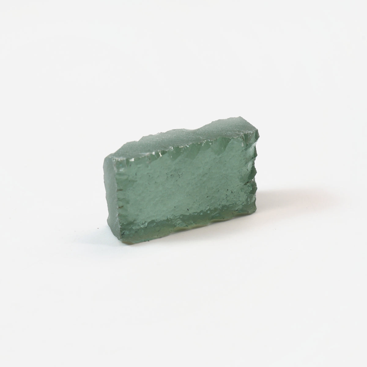 Extra Light Green Hydrothermal Synthetic Quartz - Lab Created Faceting Rough : #BEGIN
