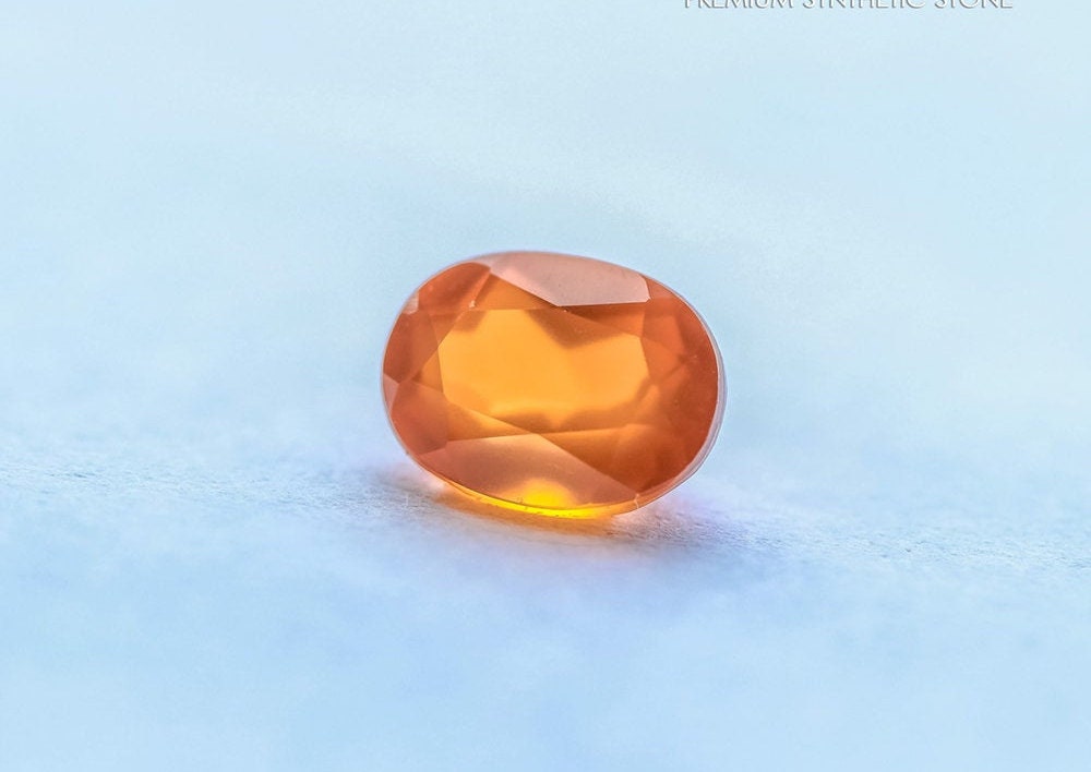 Nanosital Simulated Fire Opal Lab Created Faceting Rough for Gem Cutting - #007/1 - Various Sizes #BEGIN