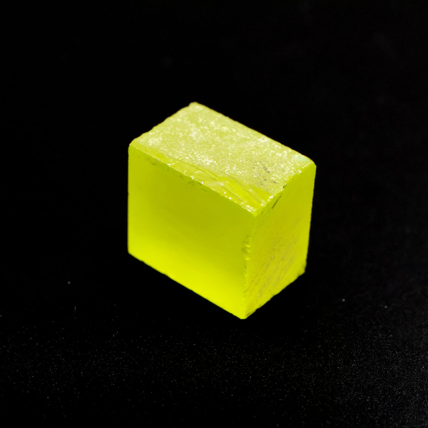 Day-Glow Yellow Gadolinium Aluminum Gallium Garnet (GAGG) Faceting Rough