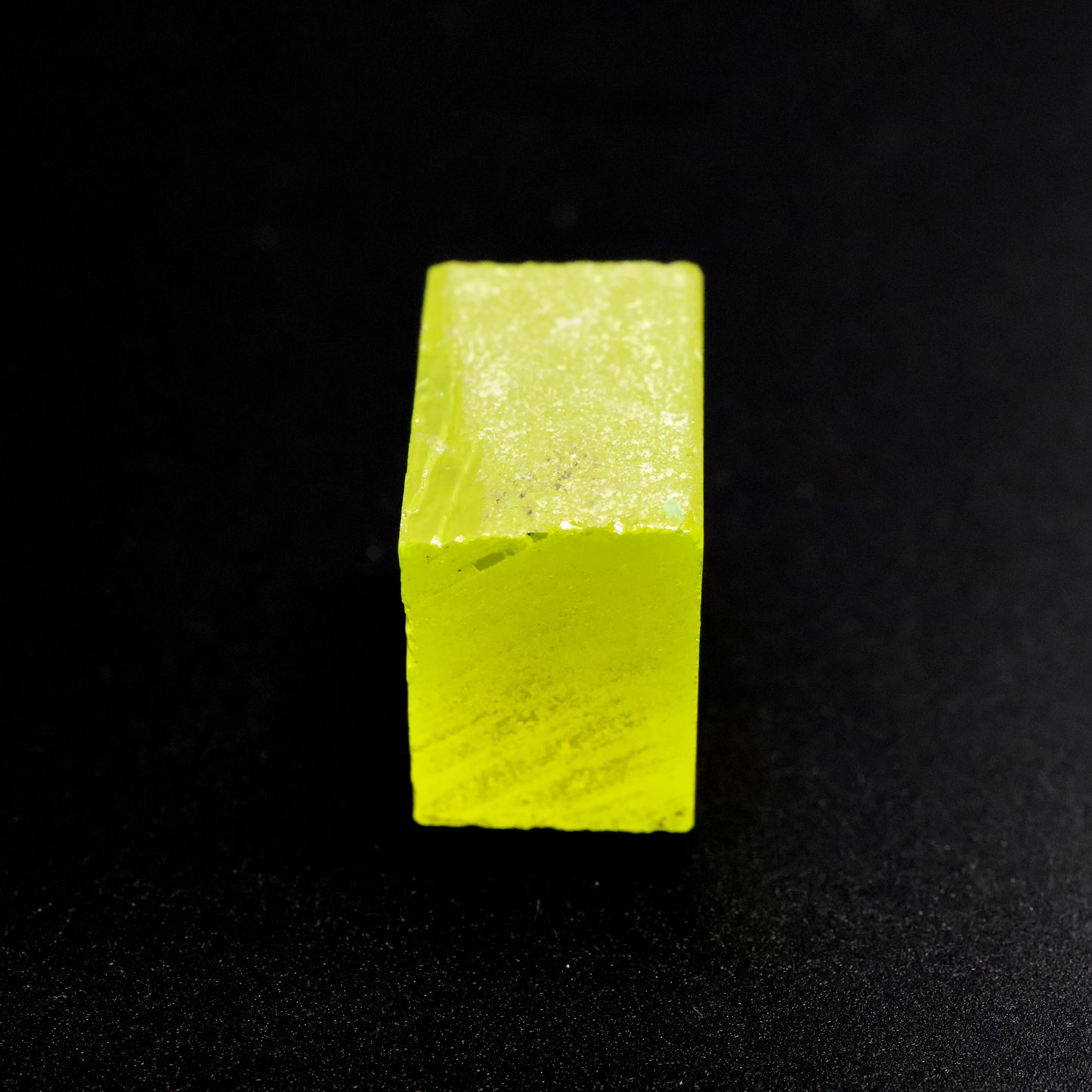 Day-Glow Yellow Gadolinium Aluminum Gallium Garnet (GAGG) Faceting Rough