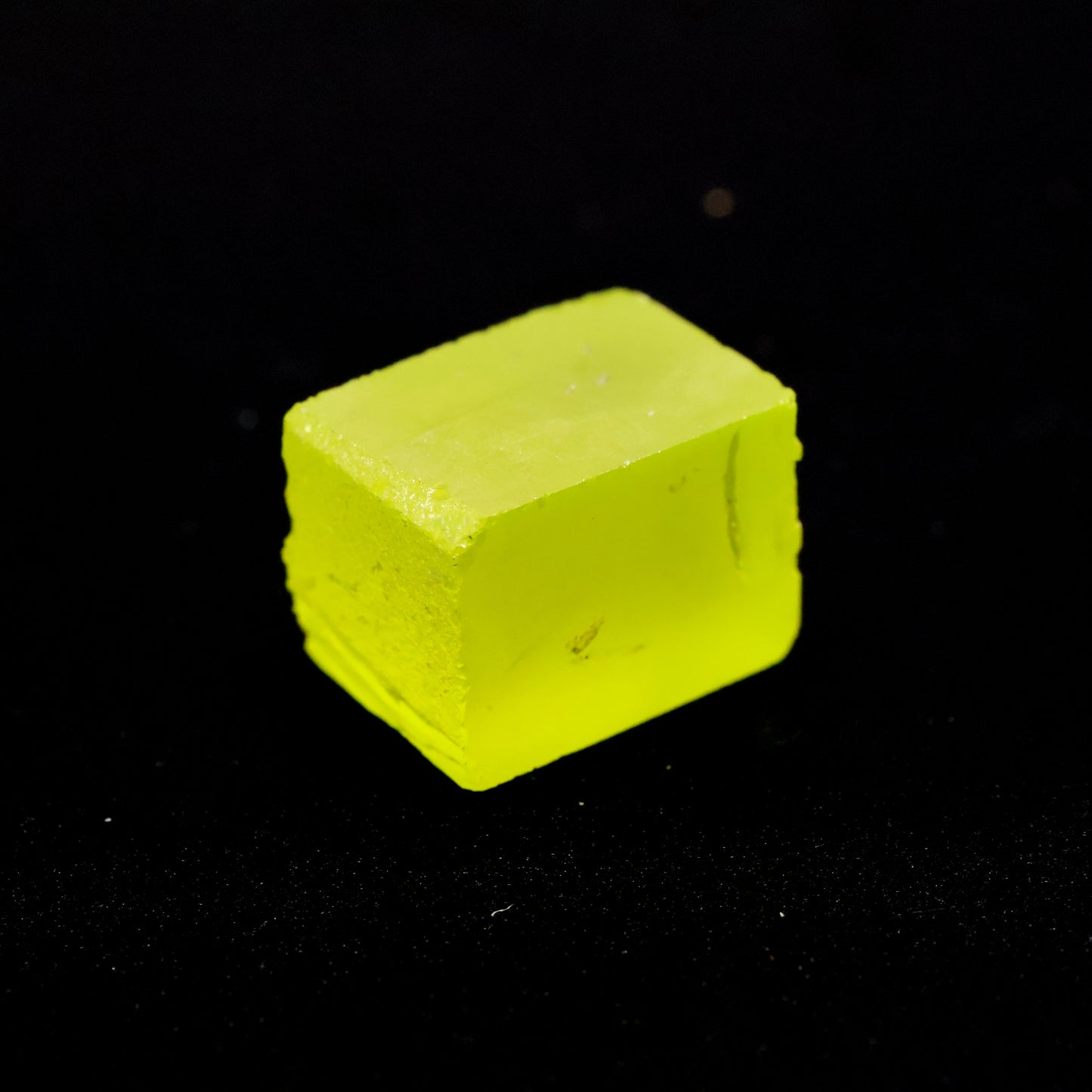 Day-Glow Yellow Gadolinium Aluminum Gallium Garnet (GAGG) Faceting Rough