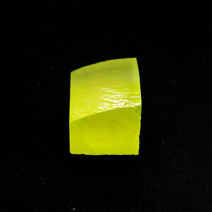 Day-Glow Yellow Gadolinium Aluminum Gallium Garnet (GAGG) Faceting Rough