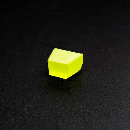 Day-Glow Yellow Gadolinium Aluminum Gallium Garnet (GAGG) Faceting Rough