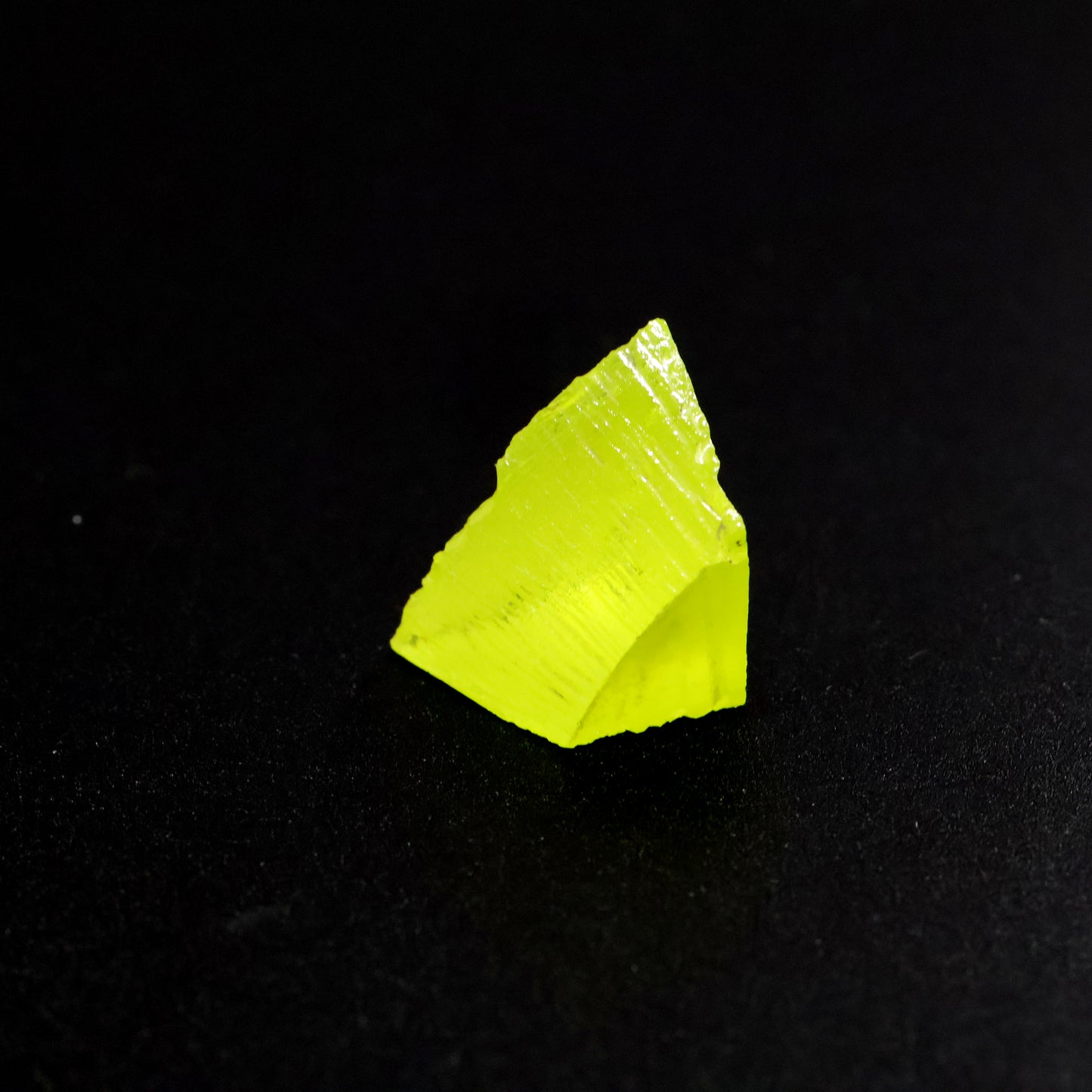 Day-Glow Yellow Gadolinium Aluminum Gallium Garnet (GAGG) Faceting Rough