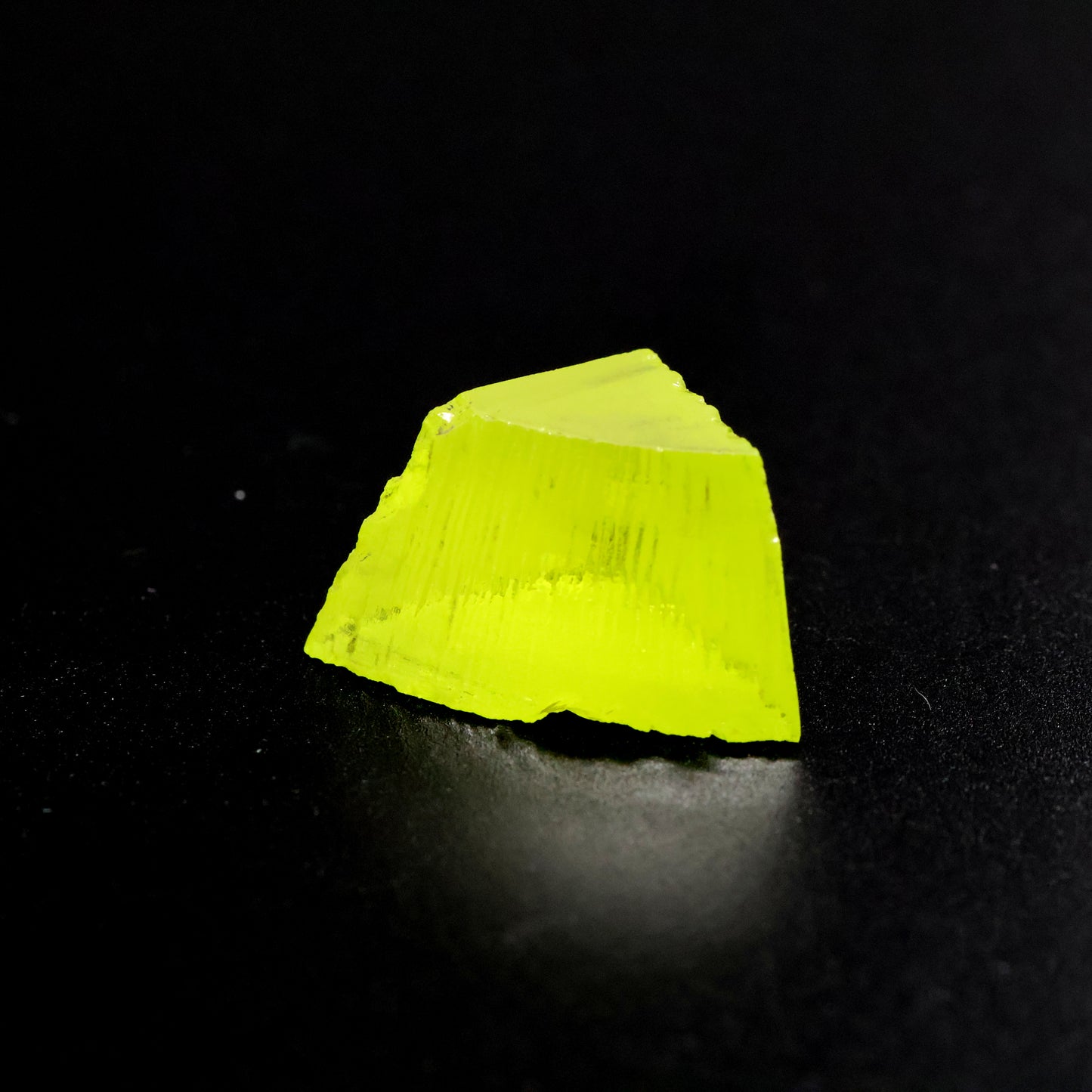 Day-Glow Yellow Gadolinium Aluminum Gallium Garnet (GAGG) Faceting Rough