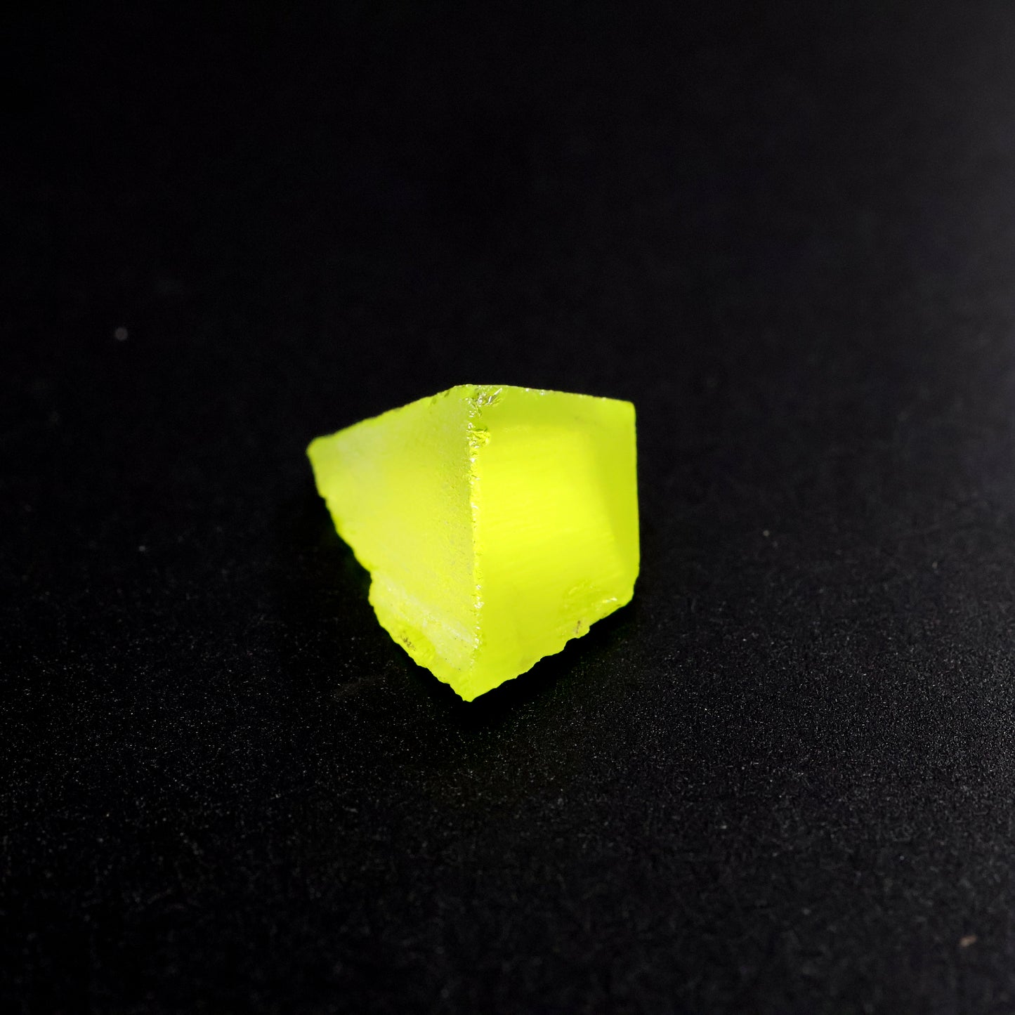 Day-Glow Yellow Gadolinium Aluminum Gallium Garnet (GAGG) Faceting Rough