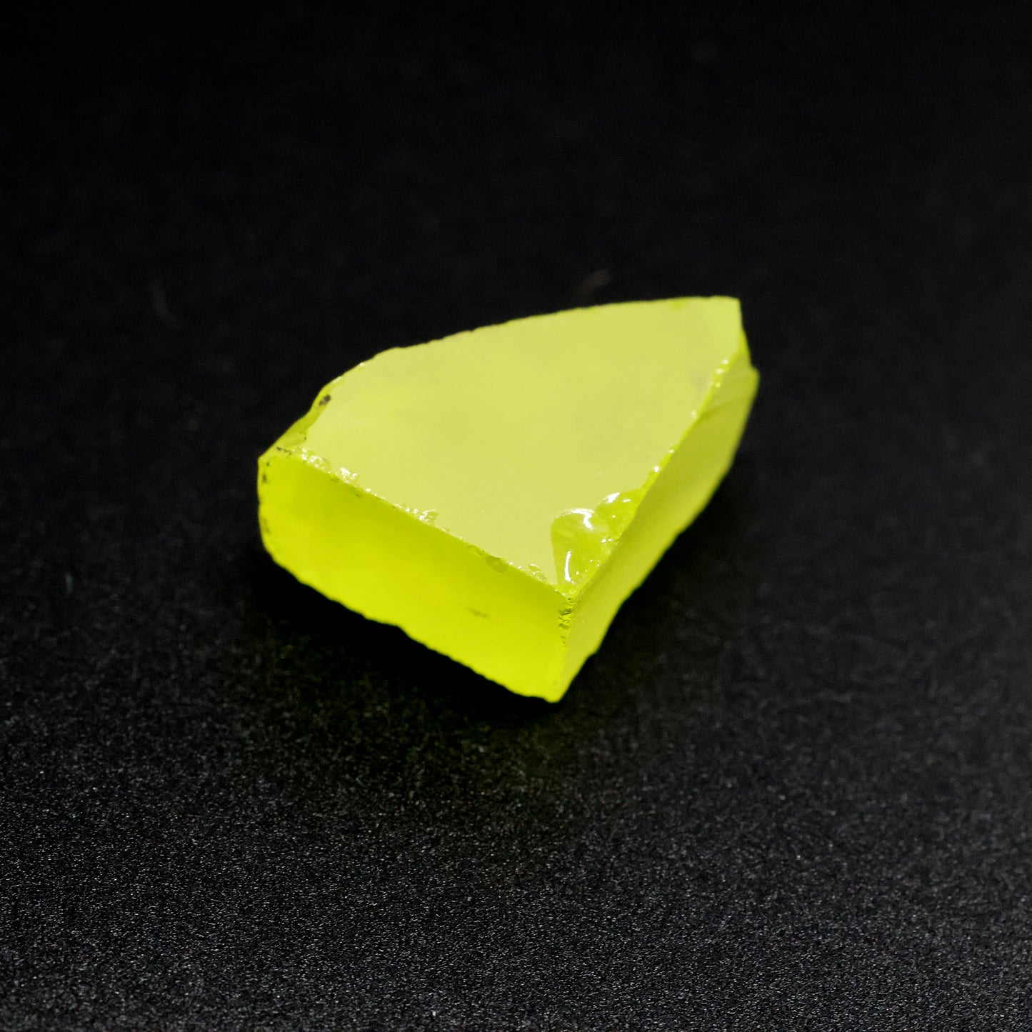 Day-Glow Yellow Gadolinium Aluminum Gallium Garnet (GAGG) Faceting Rough